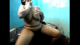 Tamil schools boy son bathing real mom