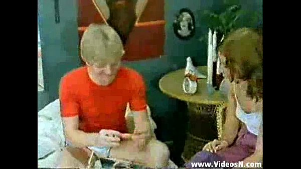 Retro mother and daughter stripped scene