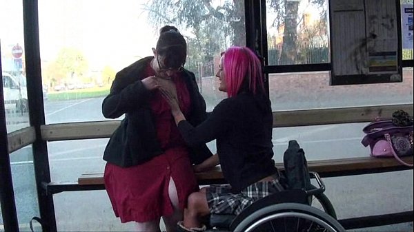 Mother daughter wheelchair scene