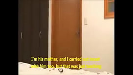 Japanese son erosed and fuck slleping mom