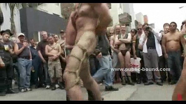 Procession of gay men group sex video scene